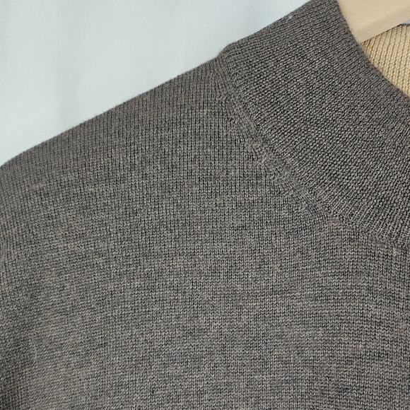 RAFFI Men's Brown 100% Extra Fine Marino Wool Sweater Size XL/54 - Picture 4 of 13